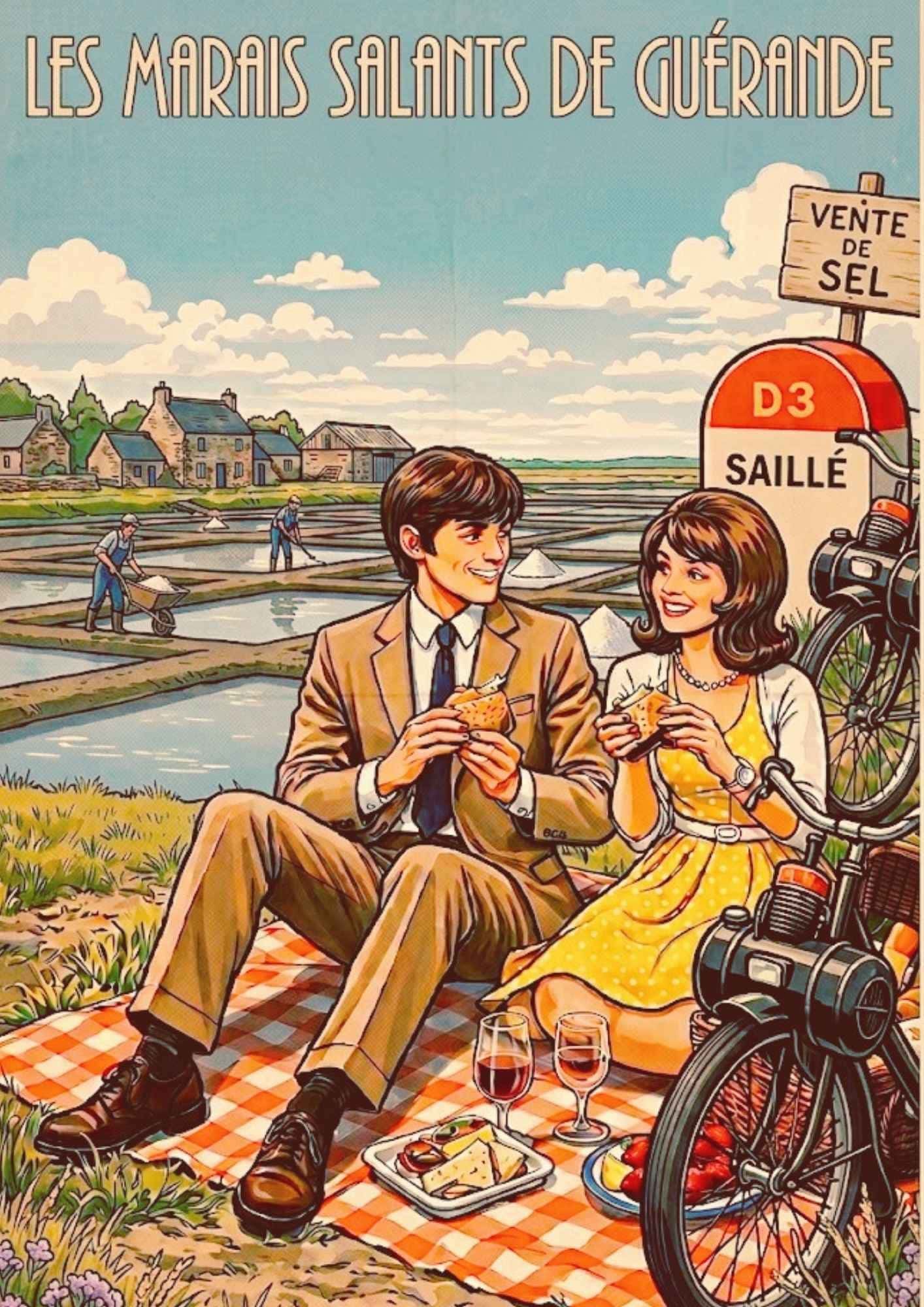 Le Solex Baulois cap sur les marais salants